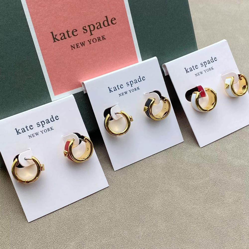 kate spade Colorful Round Geometric Stainless Steel Drip Earrings